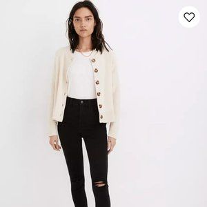 Madewell Broadway Cardigan Sweater Alabaster NWT